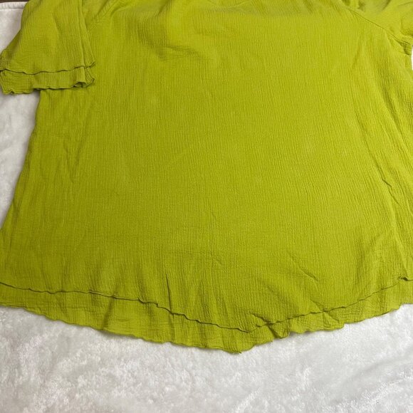 Soft Surroundings Siesta Key Tunic Top Women's Plus Size 1X Lime 100% Cotton - Picture 10 of 11
